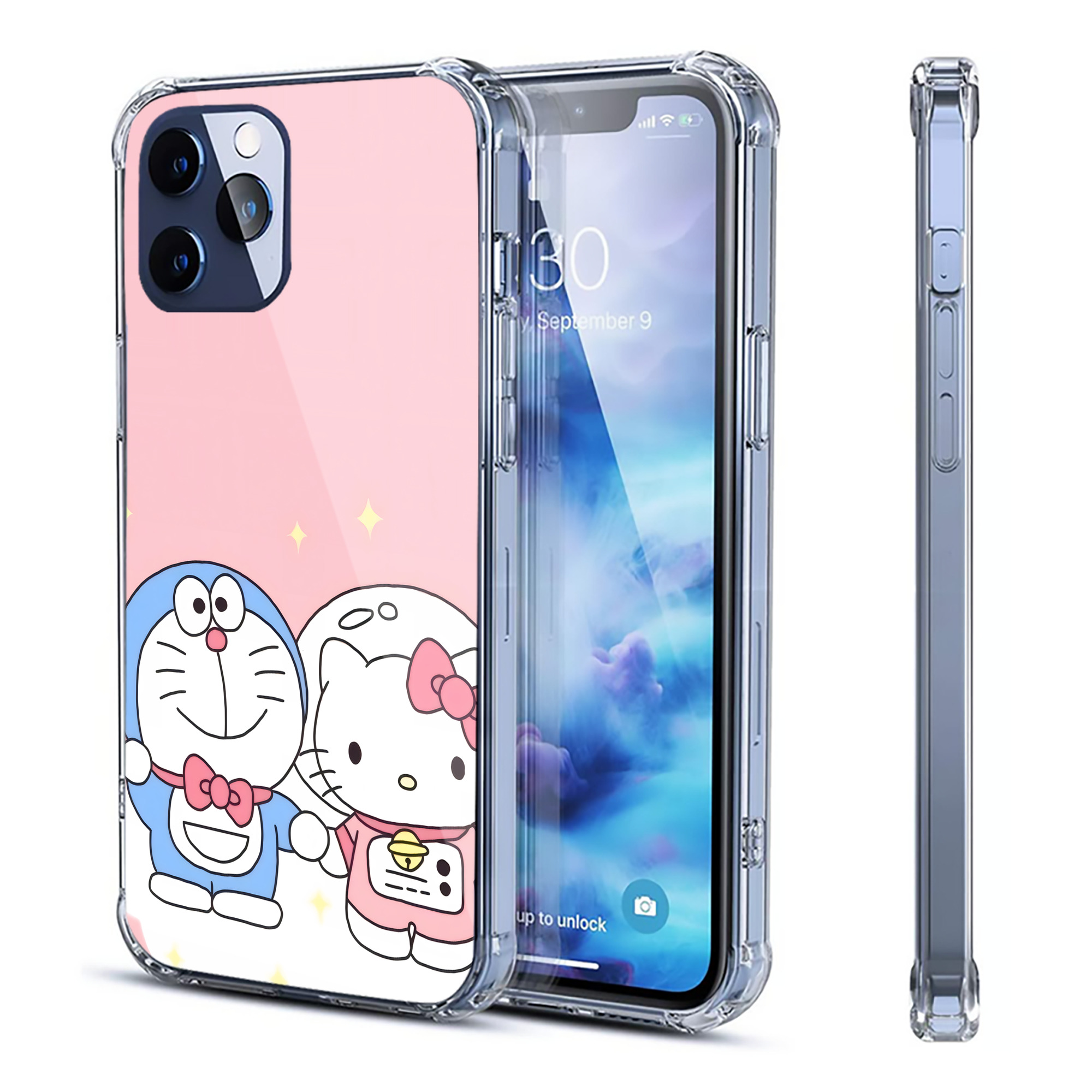 （画像用） ドラえもん Doraemon 【iPhone 12シリーズ対応】透明スマホケース（クリアソフトケース）